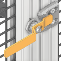 50-010-8 MODULAR SOLUTIONS PART<br>1/4 TURN L-HANDLE W/ EGRESS SAFETY HANDLE